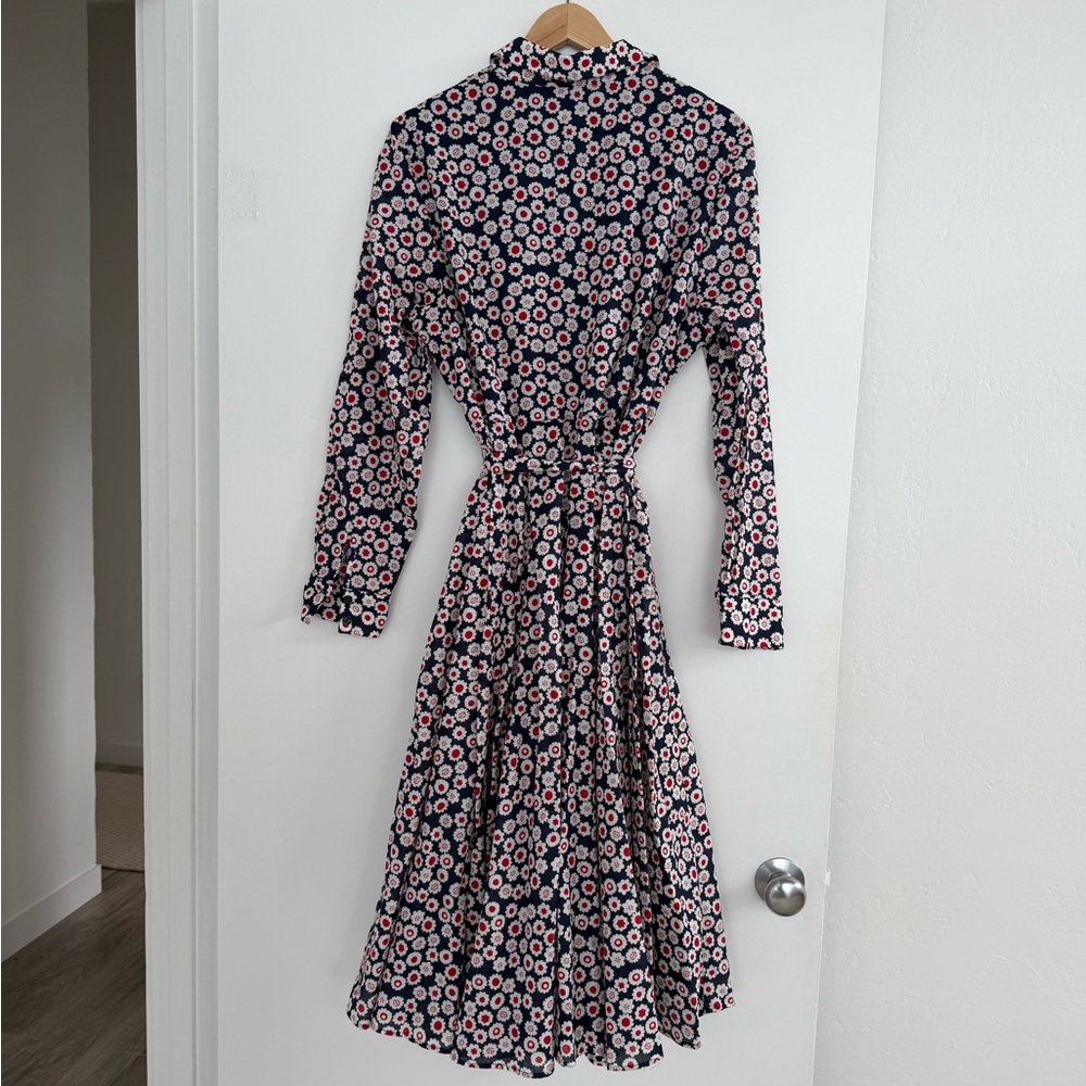 BODEN Kitty Midi Shirt Dress in Blue/Red - Size US 14R - NWT NEW - Picture 4 of 10